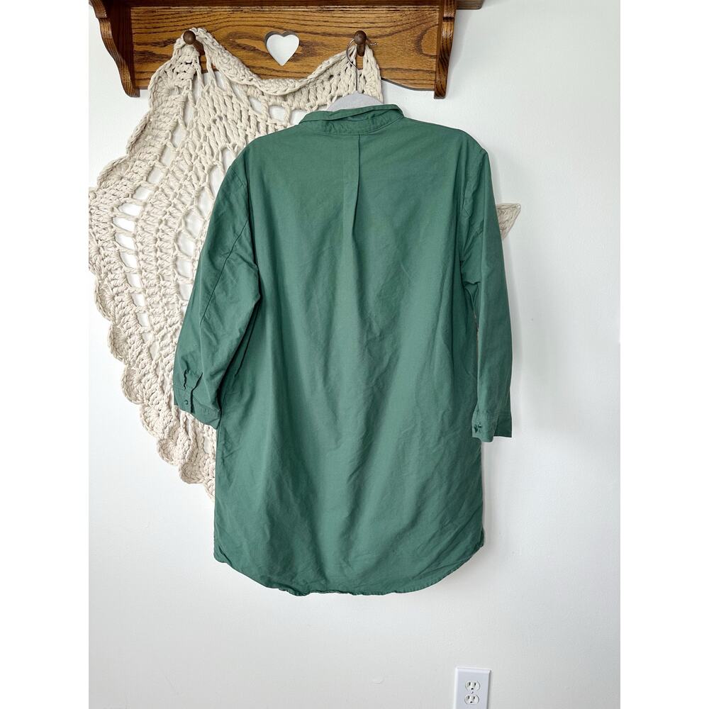 Pomander Place Polly Green Cotton Poplin Mini Dress Size XL - Picture 3 of 4